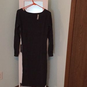 The limited dark grey ribbed sweater dress NEW